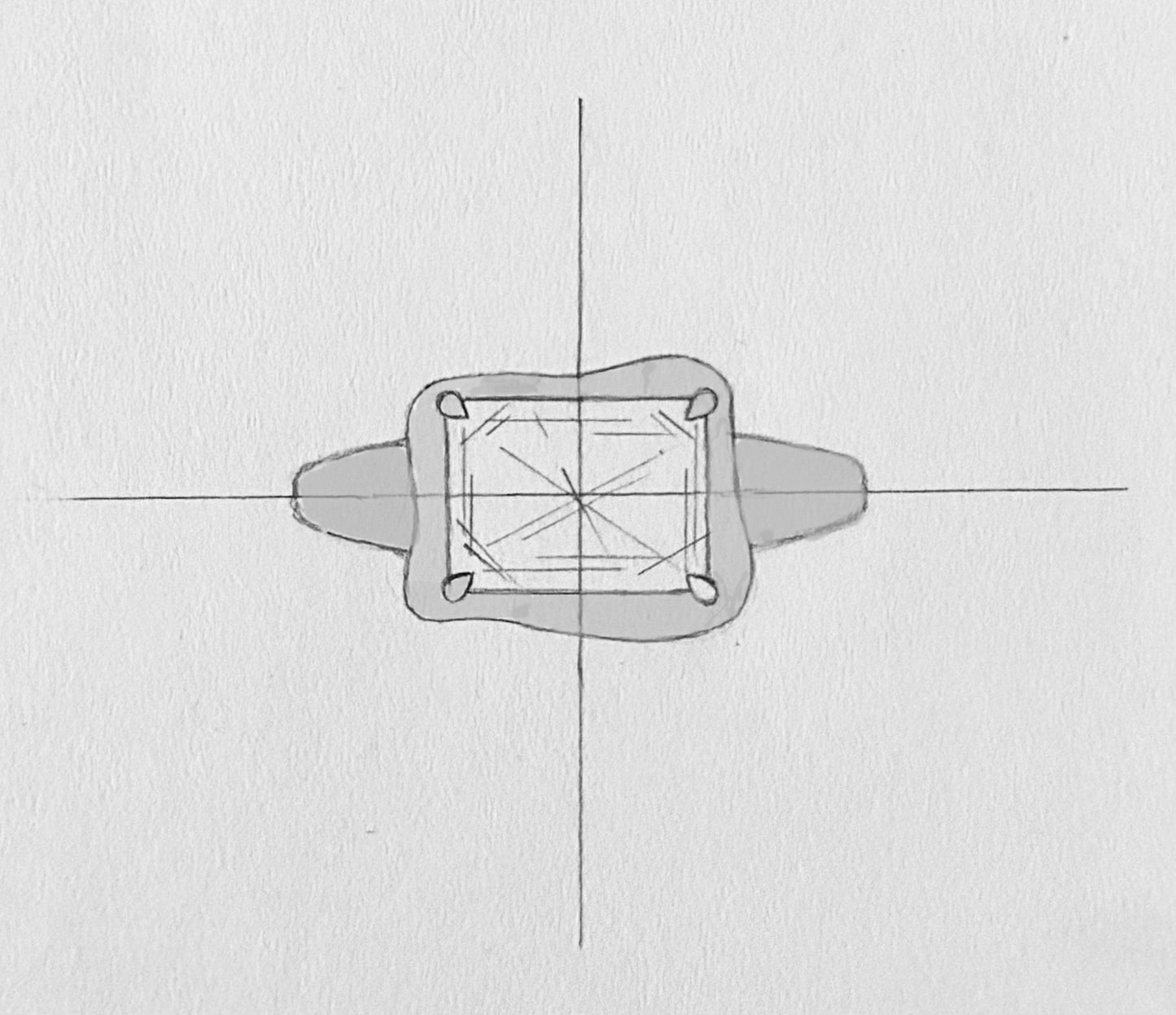 Emerald Cut Bezel Ring