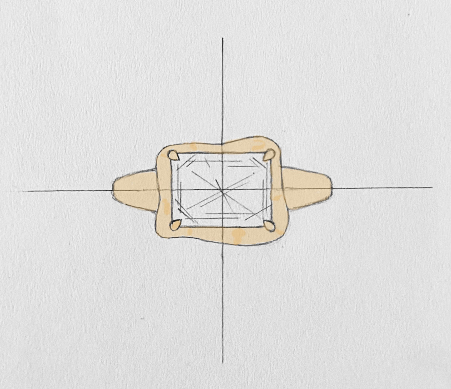 Emerald Cut Bezel Ring