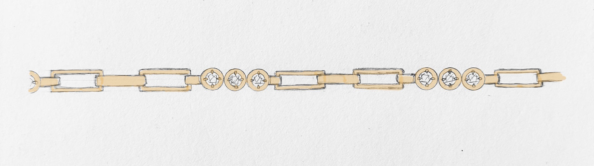 Alternating Diamond Chain Bracelet
