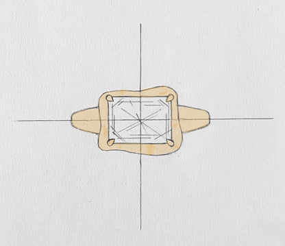 Emerald Cut Bezel Ring